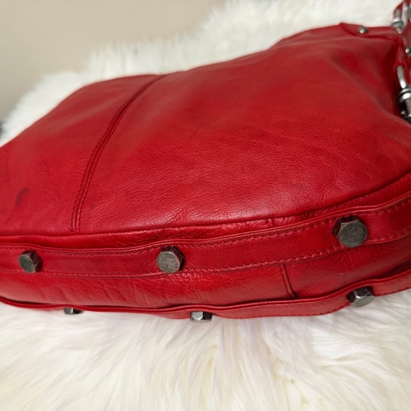 Rebecca Minkoff RED Leather RARE MINI Nikki Hobo Shoulder Bag - Picture 8 of 13